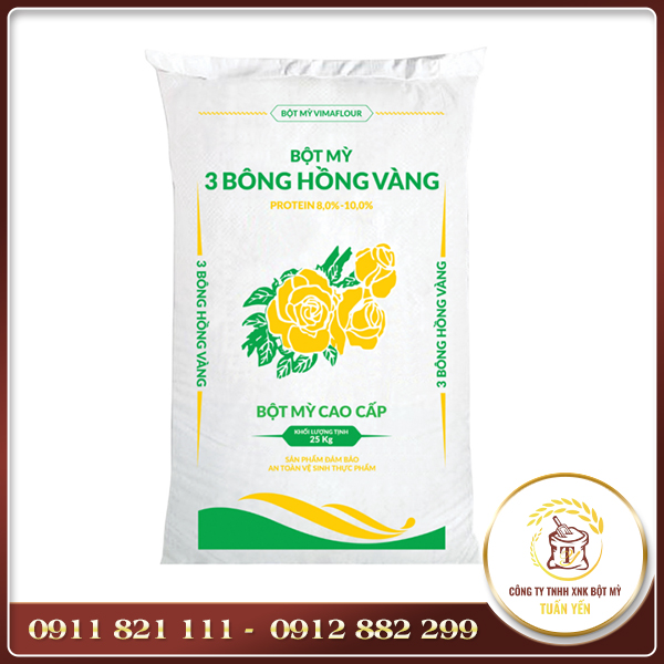 Bột mỳ 3 Hoa Hồng Vàng